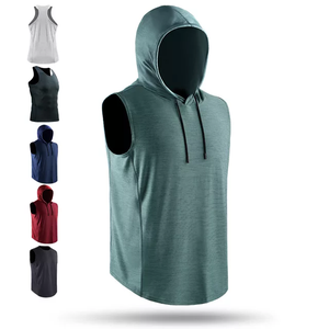 Custom Cotton Stylish Half <b>Sleeveless</b> Men <b>Hoodies</b> Perfect Fleece Hoodie <b>Sleeveless</b> Mens Sweater Custom Hoodie - Product Image 1