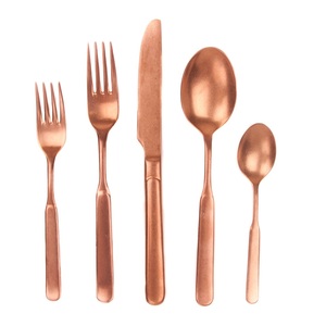 Nueva llegada cubiertos de diseñador hechos a mano chapados en cobre mejores juegos de vajilla de metal decorativos al por mayor - Product Image 3