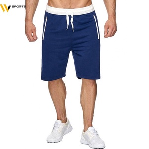 Short d'entraînement à logo personnalisé pour hommes, grande taille, jersey à taille moyenne et cordon de serrage, bermuda décontracté à séchage rapide, méthode de tissage en tricot - Product Image 1