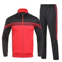 Survêtement de football léger personnalisé avec fermeture éclair 1/4, ensemble d'entraînement OEM, survêtements de football en gros pour hommes, couleur unie