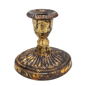 Décoration de la maison haute qualité aluminium métal brûler vieux laiton Antique bougeoir or nouveau Design bougeoir décor de noël - Product Image 1