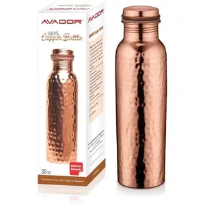 copper water bottles solid copper water bottles 1 liters solid copper bottle Wholesale Supplier From India