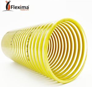 Tuyau d'aspiration en spirale renforcé flexible en PVC durable haute pression de 30 mètres de long, jaune transparent - Product Image 4
