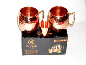 Taza Moscow Mule de Cobre de la Más Alta Calidad con Asa Remachada Resistente, Tazas Moscow Mule de Cobre en Oferta para Vodka - Product Image 6