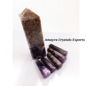 Torres de amatista Obelisco Piedra preciosa natural Amatista Ágata Torres para la venta Comprar en línea de Amayra Crystals Exports India - Product Image 6