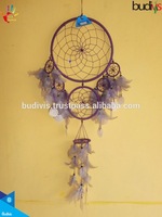 Atrapasueños Colorido de Diseño Personalizado Estilo Bali, Decoración para el Hogar, Materiales Orgánicos y de Nailon, Disponible en Varios Tamaños