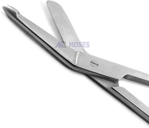 Tijeras de vendaje de acero inoxidable para enfermeras, 14cm, punta de seguridad, nuevos patrones curvados - Product Image 5