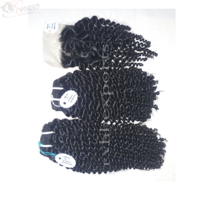 หยักศกหยิกเวอร์จินอินเดียผม Remy 3การรวมกลุ่มกับการปิดลูกไม้ - Product Image 6