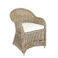 Ensemble de salon et de terrasse moderne en rotin naturel Kubu gris de Surabaya