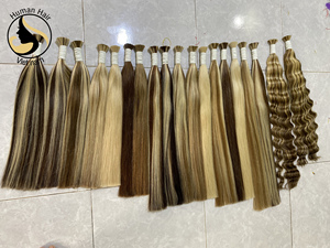 Extensión de cabello humano Remy prepegado, de doble punta, Color Piano, queratina, venta al por mayor - Product Image 6