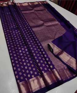 Kanchipuram ผ้าไหม banarasi ผ้าฝ้ายลินินขนาดฟรีไซส์ชุดปาร์ตี้งานแต่งงานออกแบบล่าสุด Saree เสื้อสตรีชาติพันธุ์ - Product Image 6