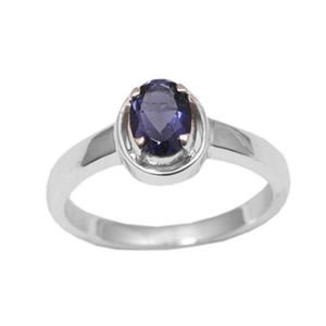 Anillos de compromiso de Plata de Ley 925 al por mayor, joyería elegante bonita con piedras preciosas de iolita, nuevos regalos a granel, bodas, certificado GIA - Product Image 1