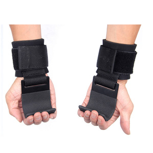 Unisex Straight Super Curved Rod Nylon Hand-<b>bar</b> Wrist Straps Fitness Weight Lifting Gym Hooks - Product Image 1