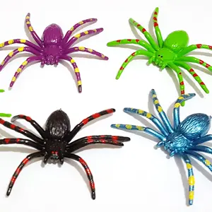 פלסטיק עכביש 9cm ליל כל הקדושים מפלגה טובות משחק בית ספר מדע למידה בדיחה צעצועים חינוכיים מסיבת קישוט קסם כיף אימה