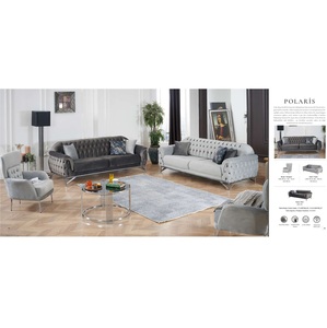 โซฟาแบบนอนสไตล์ใหม่ทำจากเชสเตอร์ฟิลด์อเนกประสงค์สำหรับห้องนั่งเล่นหรือวิลล่า - Product Image 3