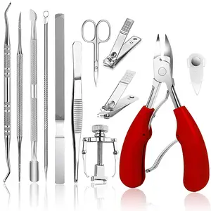 9 Cái Trimmer Với Cuticle Pusher Set Remover Cutter Tam Giác Công Cụ Nail Pusher Peeler Scraper Làm Móng Tay Bộ Dụng Cụ Cho Phụ Nữ Và Nam Giới