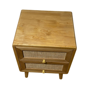 Mesita de noche de mimbre con 1 cajón, mesa de noche de madera a granel, venta al por mayor en Vietnam - Product Image 4