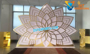 Golden <b>Mirror</b> Metal Wedding Backdrop for Event Modern Wedding Decor Metal Stands Backdrop Luxurious Gold Wedding Metal Panels - Product Image 6