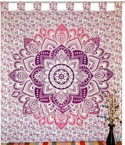 Cotton Door Window <b>Curtain</b> Mandala Flower Pattern Window Drape Valance Floral Wall Hanging Home Decor By Indian Consigners - Product Image 5