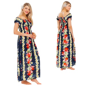 <span class=keywords><strong>Vestido</strong></span> Maxi de Moda <span class=keywords><strong>para</strong></span> <span class=keywords><strong>Mujer</strong></span>, con Hombros Descubiertos, Estampado Floral <span class=keywords><strong>Hawaiano</strong></span>, de Rayón, Informal, <span class=keywords><strong>para</strong></span> Verano, Playa y Vacaciones - Product Image 1