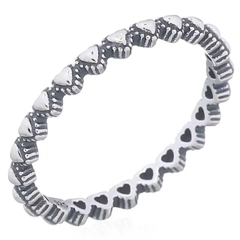 Кольцо из серебра 925 пробы, кольцо в форме сердца, оптовая продажа из настоящего тайского стерлингового серебра