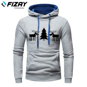 เสื้อฮู้ดสำหรับผู้ชายผ้าคอตตอนผ้าโพลีเอสเตอร์พิมพ์ลายตามสั่งสำหรับฤดูหนาว - Product Image 4