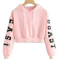 Sweat à capuche à manches longues pour femmes 100% coton éponge respirant Anti-rétrécissement et Anti-rides Streetwear durable pour l'automne - Product Image 2