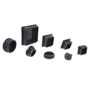 Durable round & square black plastic pipe hole plugs plastic End Caps