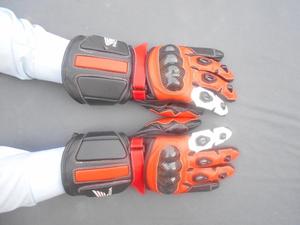 Gants de moto en cuir pour hommes, pour course de moto, protection pour écran tactile, doigt complet - Product Image 3