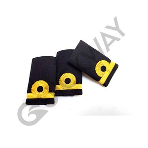 Best Sale Quality Embroidered Epaulette Shoulder Boards Customized <b>Black</b> Gold Color - Product Image 4