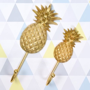 Pineapple <b>Wall</b> Hooks Metal 5 Hooks <b>Rail</b> - Product Image 4