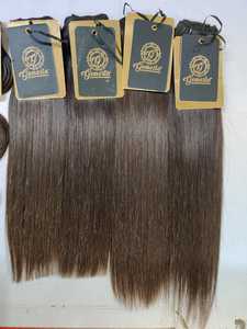 Venta al por mayor 100% Extensiones de cabello humano liso Estilo de onda natural Paquetes de cabello indio Paquete de 10 para la venta - Product Image 3