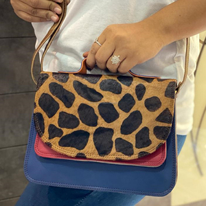 Vente chaude Western couleur sacs à main en cuir recyclé Multi couleur sac à main femmes élégant imprimé Animal Unique épaule sacs à bandoulière - Product Image 4