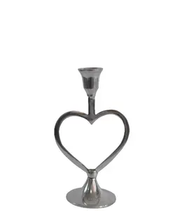 铝热卖金属心形设计茶灯烛台高品质烛台