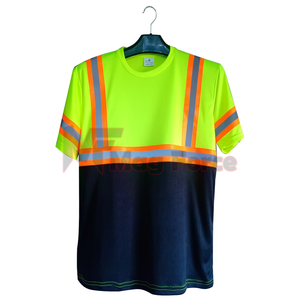 Camisa de Seguridad Reflectante de Alta Visibilidad con Media Manga, Ropa de Trabajo Resistente al Ácido y al Agua, Poliéster - Product Image 1