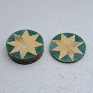 Posavasos de madera ecológico natural al por mayor personalizado estera a prueba de calor Acacia bambú té café redondo cuadrado hexagonal posavasos - Product Image 3