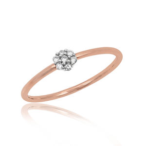 Anillo de piedra de circón cúbico de Plata de Ley 925 chapado en oro rosa minimalista antiguo para regalo de aniversario de boda joyería para mujer - Product Image 2