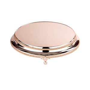 4 Tier Metal Fruit and Cupcake Serving Stand Round Shape Latest Design Home Decorative Cake Stand Silver Color for Sale - Product Image 3