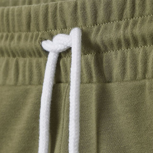 Alta calidad de los hombres de moda Casual corto 100% algodón de media cintura logotipo personalizado bordado patrón sólido Material de lana - Product Image 2