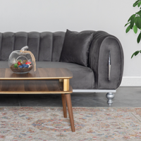 Canapé d'angle modulable moderne et confortable pour salon d'appartement, avec structure en bois massif et taille personnalisable
