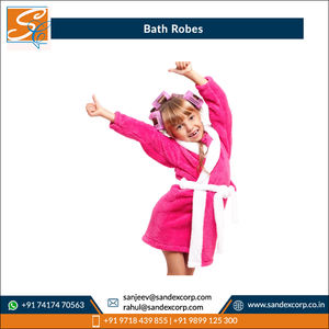 เสื้อคลุมอาบน้ำสำหรับเด็กผ้าคอตตอนเนื้อนุ่มแห้งไว100% จากผู้ผลิตอินเดียที่เชื่อถือได้ - Product Image 5