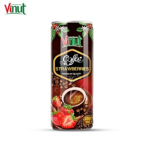 250ml Mellow Tasted Arabica <b>Coffee</b> with Strawberries Beverage, OEM ODM Private Label, Beverage Manufacturer - Product Image 1