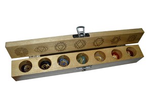 Wholesaler of <b>Chakra</b> Engraved Tumbled <b>Set</b> with Wooden Boxes : <b>Chakra</b> Engraved Tumbled <b>Set</b> with Wooden Boxes for Sale - Product Image 2