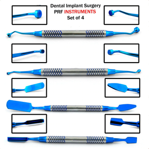 Instrumentos de Cirugía Dental PRF, conjunto de instrumentos de injerto de hueso, implante Dental PRF, 4 piezas, Color Plasma azul, aprobado por CE - Product Image 2
