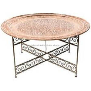 Mesa de metal tradicional marroquí muebles de sala de estar para uso doméstico - Product Image 2