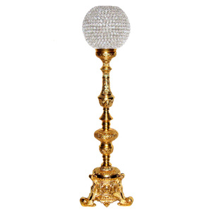 Porte-bougie de Noël élégant en aluminium gaufré fait main, sur base baroque, personnalisable, vente en gros, décoration d'intérieur - Product Image 6