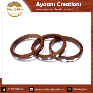 AYAANS 2024 nouveauté bracelets en bois à haut polissage en gros poli à la mode à vendre au prix d'usine - Product Image 4