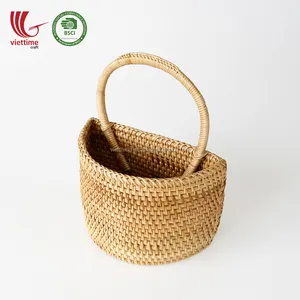 Handwoven Opknoping Muur Rotan Mand Groothandel Made In Vietnam