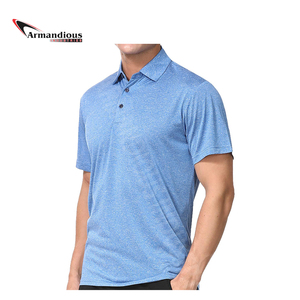 Tendencia promocional Premium Custom Sport Bordado Logo Plain Golf Polo Camiseta en blanco hombre Camiseta polo 100% algodón - Product Image 5