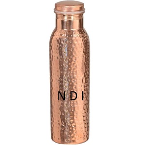 Pure Copper <b>Water</b> <b>Bottle</b> for Ayurveda Leak-Proof Handmade Design for Drinkware Supplied from India - Product Image 5